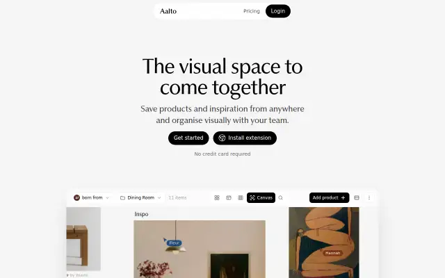 Screenshot of aalto.app