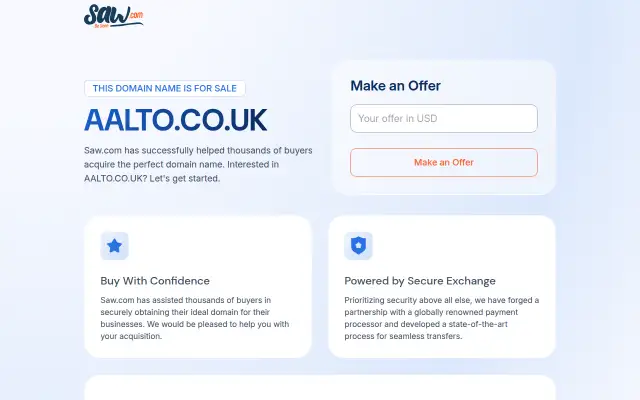 Screenshot of aalto.co.uk