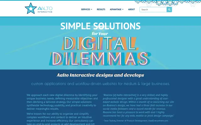 Screenshot of aalto.io
