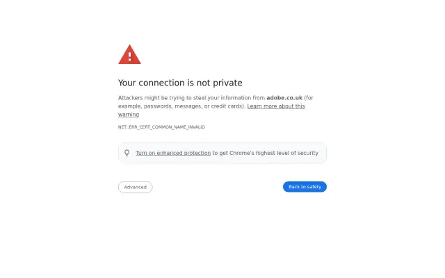 Screenshot of adobe.co.uk