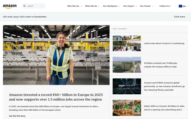 Screenshot of amazon.io