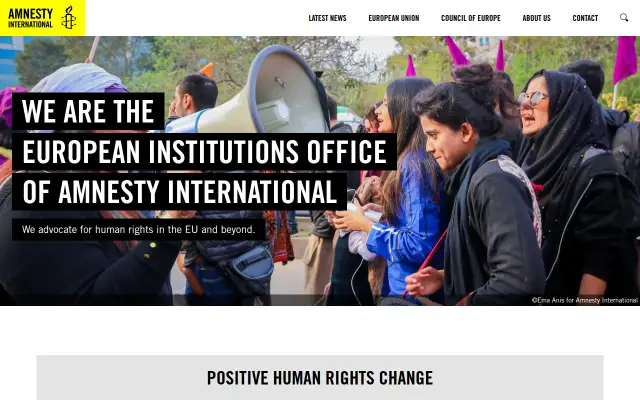 Screenshot of amnesty.eu