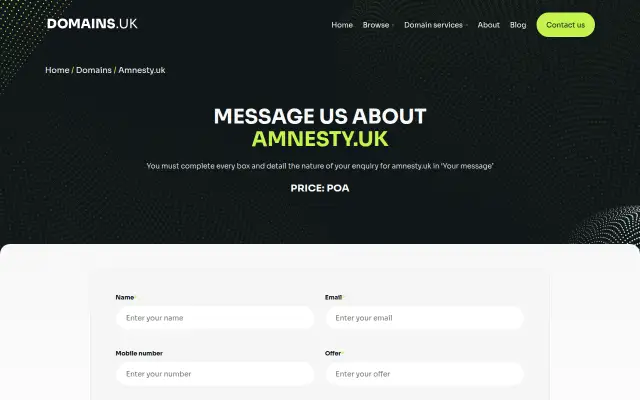 Screenshot of amnesty.uk