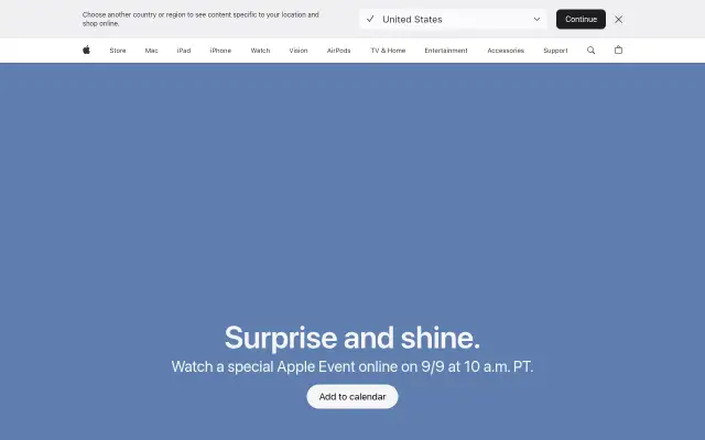 Screenshot of apple.ca