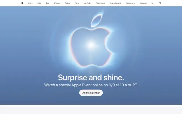 Screenshot of apple.us