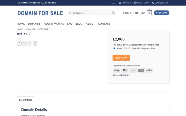 Screenshot of atria.uk
