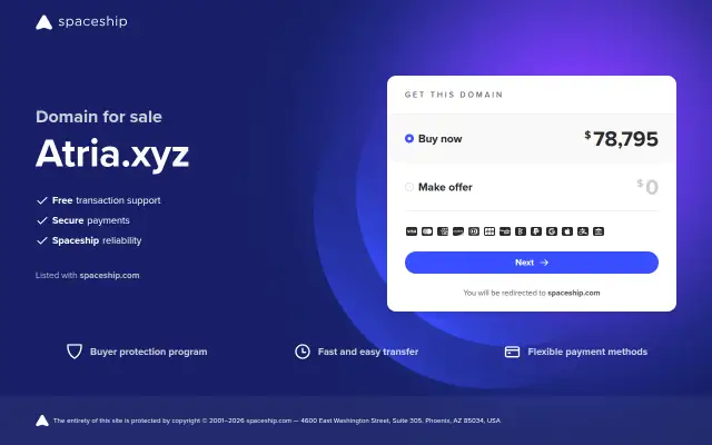 Screenshot of atria.xyz