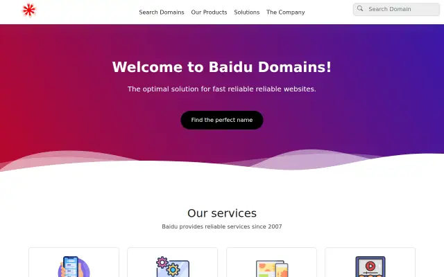 Screenshot of baidu.eu