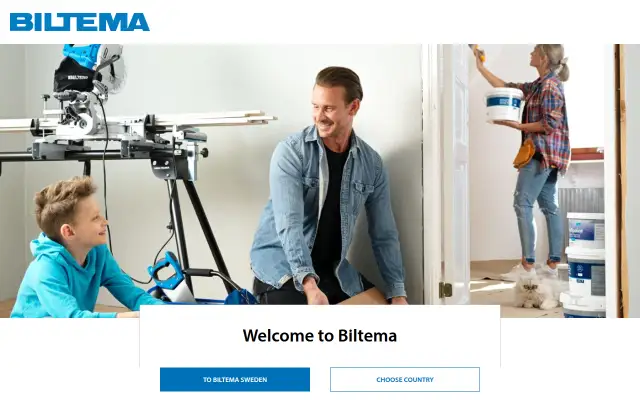 Screenshot of biltema.es