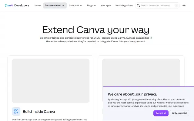 Screenshot of canva.dev