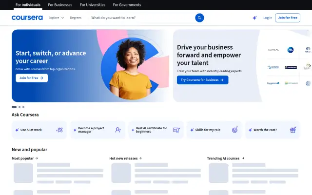 Screenshot of coursera.us