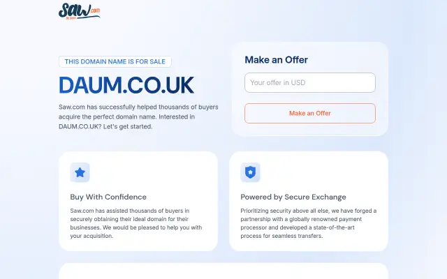 Screenshot of daum.co.uk