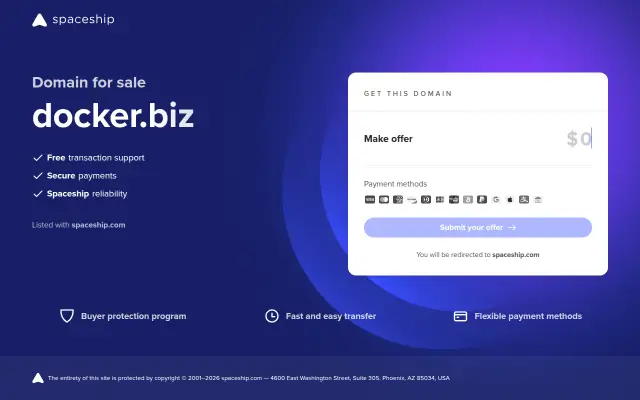 Screenshot of docker.biz