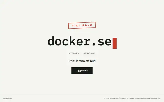 Screenshot of docker.se