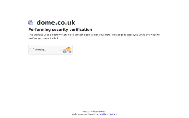 Screenshot of dome.co.uk