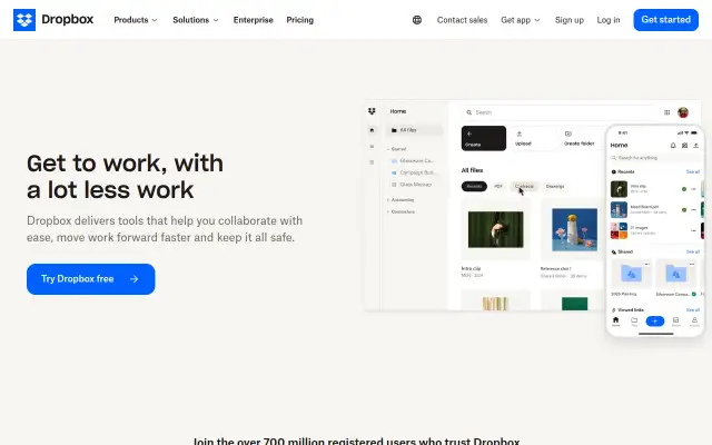 Screenshot of dropbox.uk