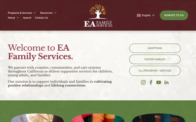 Screenshot of ea.org