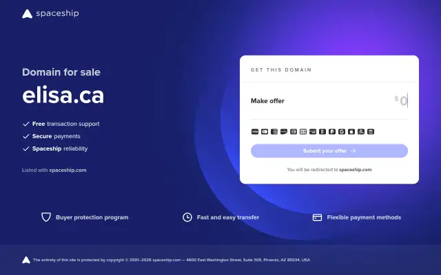 Screenshot of elisa.ca
