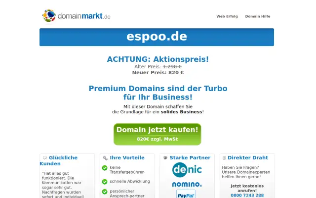 Screenshot of espoo.de