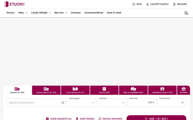 Screenshot of etuovi.biz