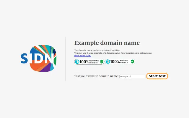 Screenshot of example.nl