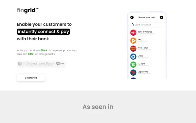 Screenshot of fingrid.io