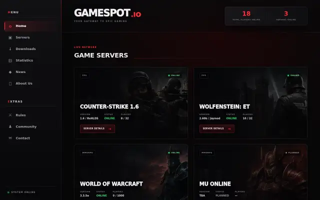 Screenshot of gamespot.io