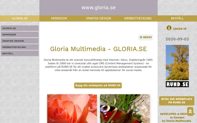 Screenshot of gloria.se