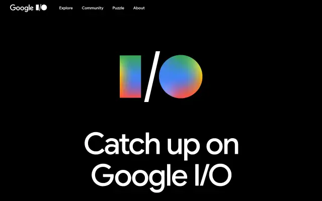 Screenshot of google.io