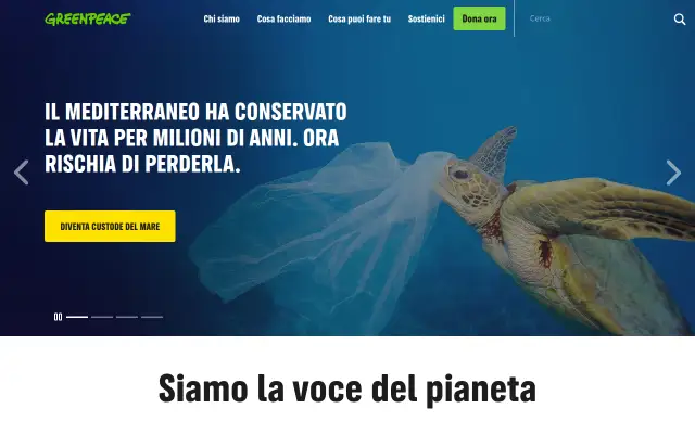 Screenshot of greenpeace.it