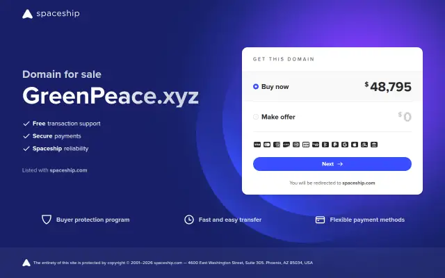 Screenshot of greenpeace.xyz
