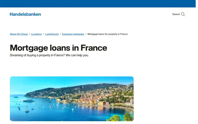 Screenshot of handelsbanken.fr
