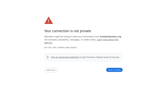Screenshot of handelsbanken.org