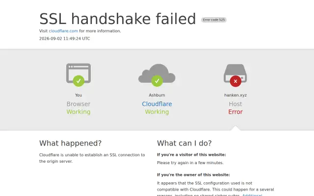 Screenshot of hanken.xyz