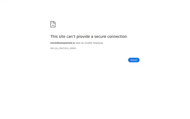 Screenshot of haveibeenpwned.io