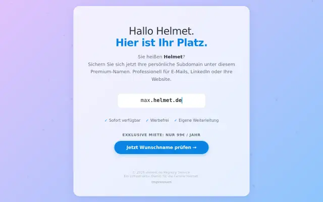 Screenshot of helmet.de
