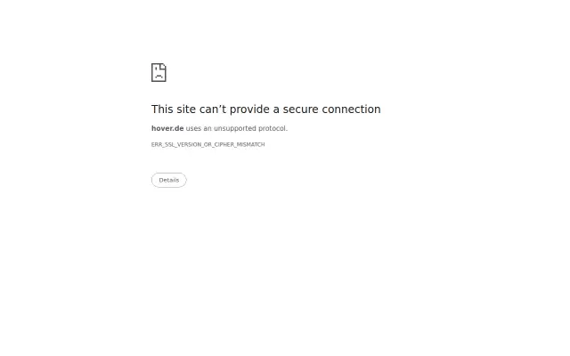 Screenshot of hover.de
