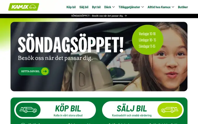 Screenshot of kamux.se
