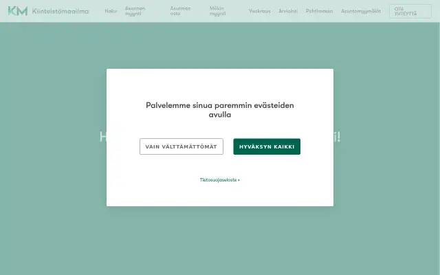Screenshot of kiinteistomaailma.eu