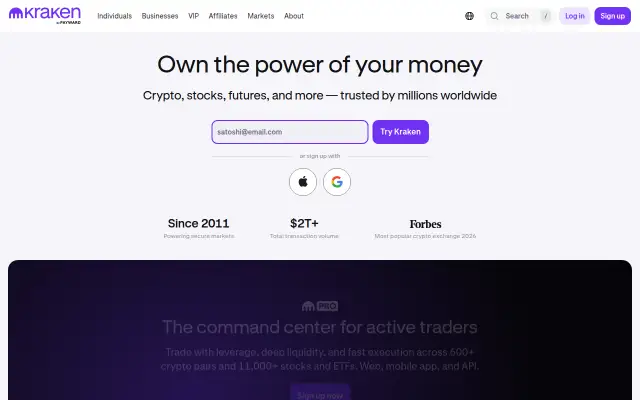 Screenshot of kraken.ca