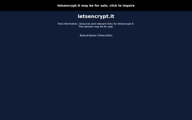 Screenshot of letsencrypt.it