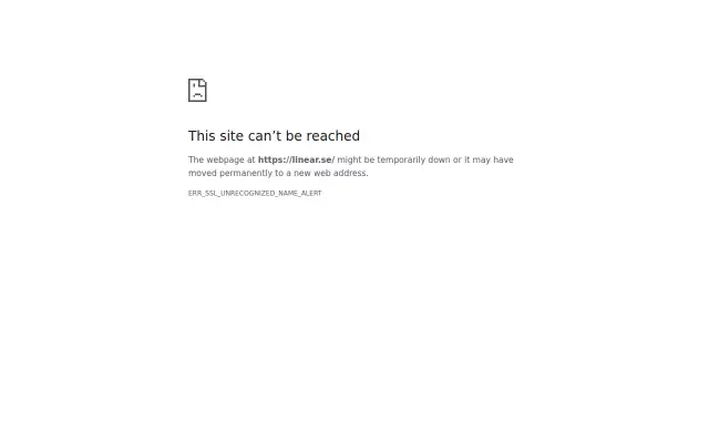 Screenshot of linear.se