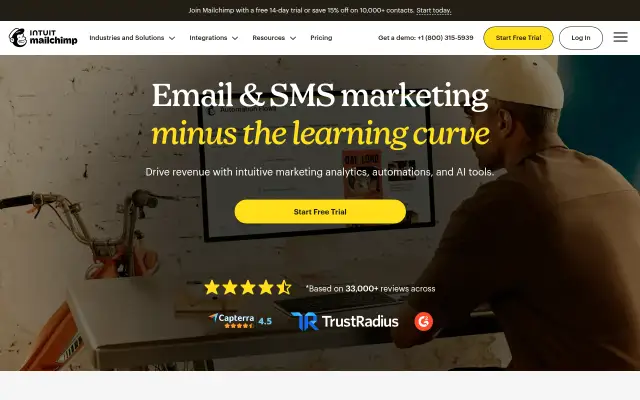 Screenshot of mailchimp.ca