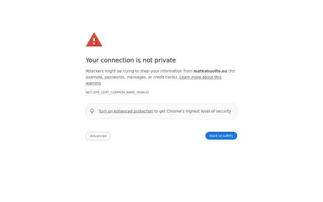 Screenshot of matkahuolto.eu