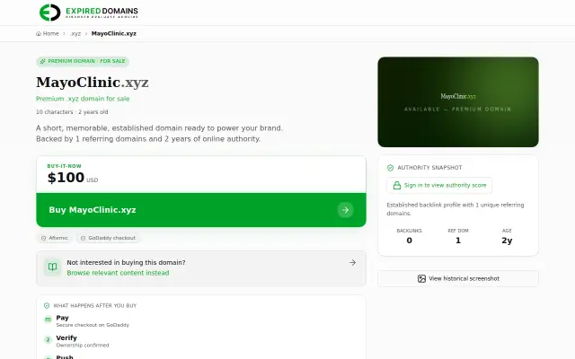Screenshot of mayoclinic.xyz