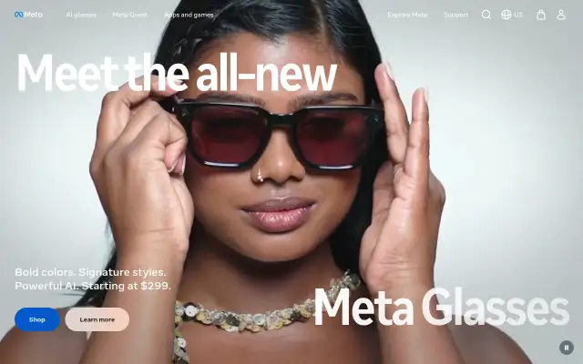 Screenshot of meta.com