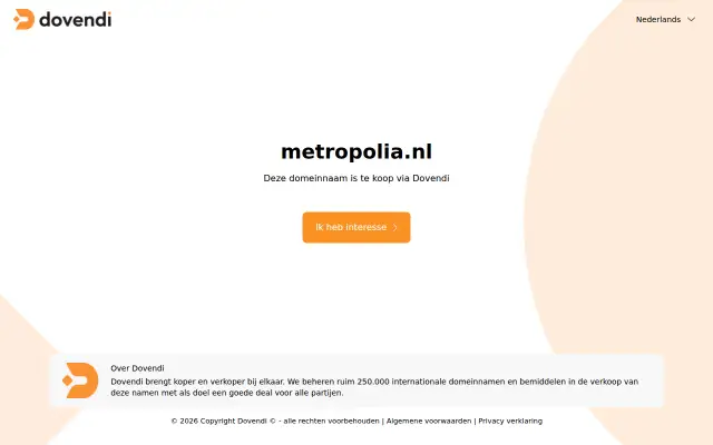 Screenshot of metropolia.nl