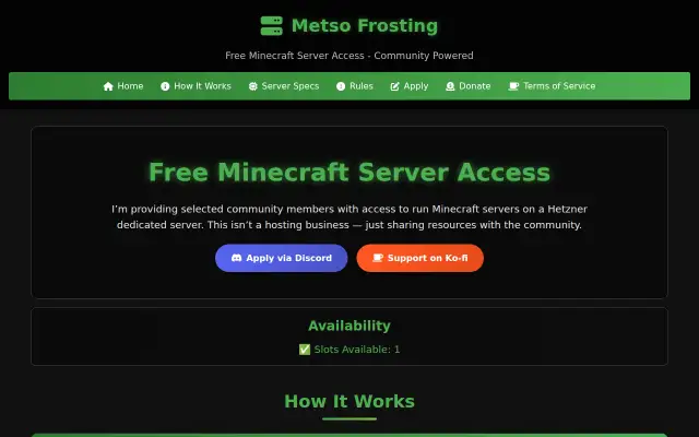 Screenshot of metso.dev