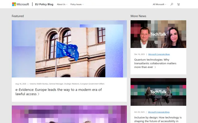 Screenshot of microsoft.eu