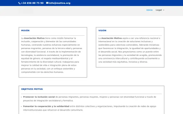 Screenshot of motiva.org